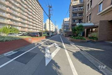 敷地南側の前面道路　