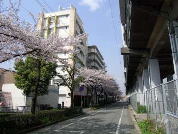 敷地北側には新幹線が走っています。