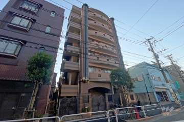 ヴェルビュ大崎百反通りの外観（北東側から）