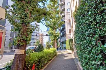 敷地南東側は都道2号（中原街道）に面しています。