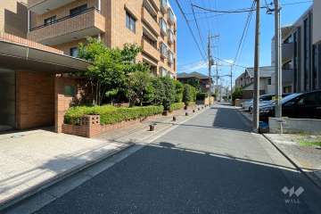 敷地西側の前面道路