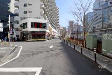 敷地南側の前面道路