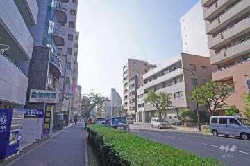 敷地北側の前面道路（東側から）