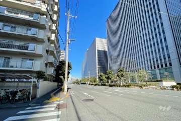 敷地東側の前面道路