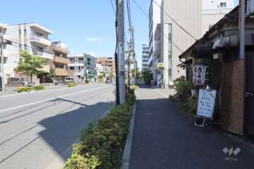 敷地東側の前面道路　