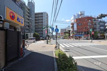 敷地東側の前面道路　　