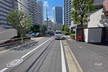 敷地南西側前面道路（南東側から）