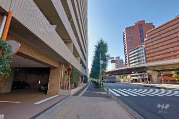 敷地西側前面道路（北側から）