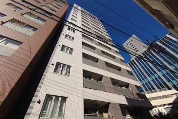 リシェ五反田スカイビューの外観（南側から）　