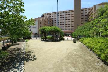 敷地北側には『荒神川はなみずき公園』があります。