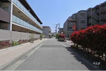 敷地北側の前面道路