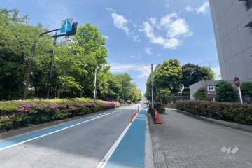 敷地北側の前面道路