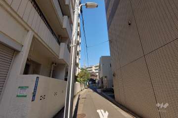 敷地東側の前面道路（南側から）