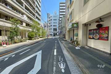 敷地北側の前面道路道路