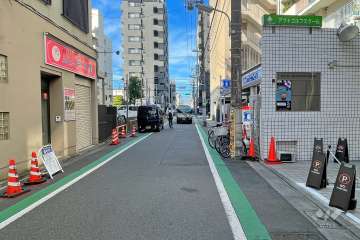 敷地南東側の前面道路　