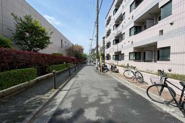 敷地南東側の前面道路