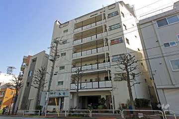 マンション大崎の外観（北西側から）