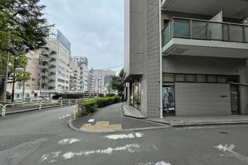 敷地北側の前面道路（西側から）