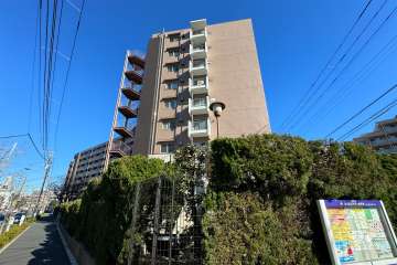 日商岩井東品川マンションの外観（南西側から）2