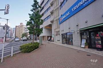 敷地北側の前面道路（西側から）