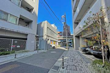 敷地の西側道路（南側から）