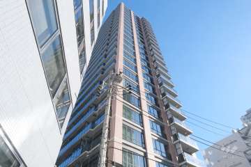 ライオンズタワー目黒川の外観（北西側から）