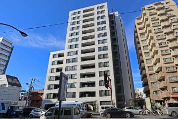 リビオレゾン戸越の外観（北東側から）