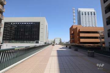 遊歩道(南側から)　あましんアルカイックホールと直結されています。