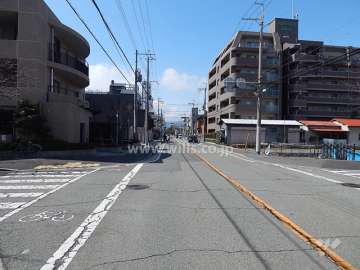 敷地北側の前面道路