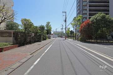 敷地西側前面道路（北側から）