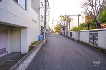 敷地北側の前面道路（東側から）
