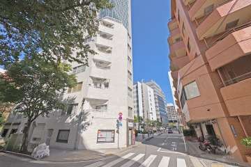 敷地東側の前面道路（南側から）