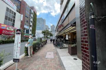 敷地東側の前面道路（北側から）