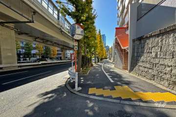 敷地東側の前面道路（北側から）