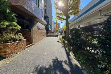 敷地西側の前面道路