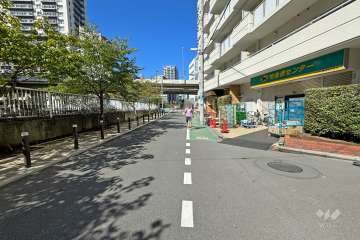 敷地南側の前面道路（東側から）