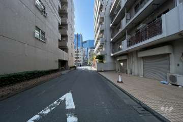 敷地南側の前面道路（東側から）