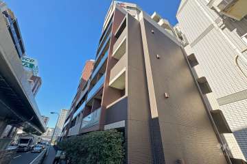 スカイコート品川パークサイドの外観（南東側から）