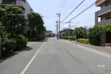 敷地北側の前面道路（東側から）