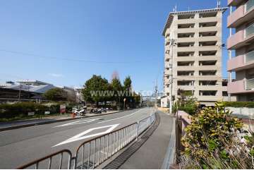敷地西側の前面道路