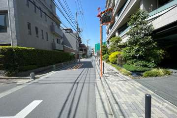 敷地南側の前面道路（東側から）