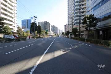 敷地西側の前面道路　