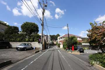 敷地北西側の前面道路