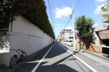 敷地西側の前面道路（南側から）