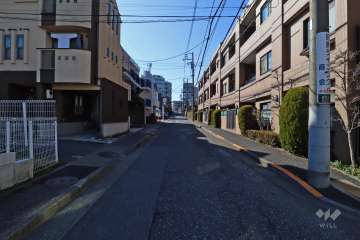 敷地南側の前面道路(東側から)