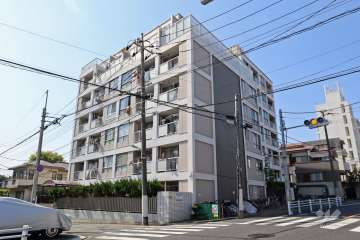 目黒第二コーポラスの外観(南東側)
