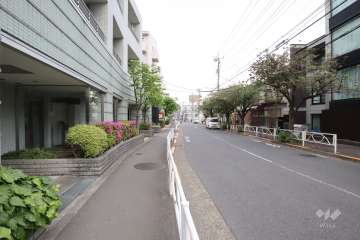 敷地東側の前面道路(南側から)