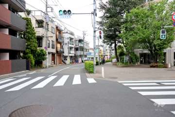 敷地北東側の前面道路