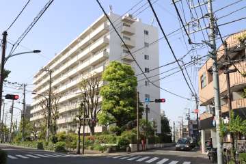 マンションニュー目黒の外観(南側から)　