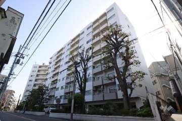 マンションニュー目黒の外観(北東側から)　